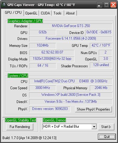GPU Caps Viewer 1.14.1 (Eng/2011)