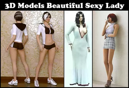 3D Max Models Beautiful Sexy Lady