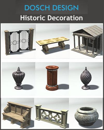 DOSCH 3D: Historic Decoration & Antique 3d Models Collection