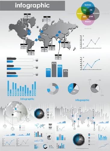 Infographic Vector - Graphs and Elements Set 5