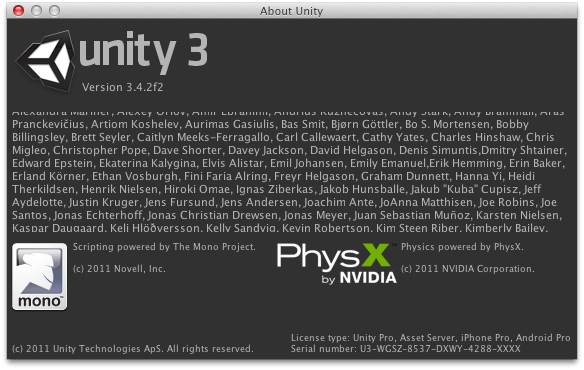 Год выпуска: 2011 Название: Unity 3d Pro Версия: v3.4.2f3 Разработчик