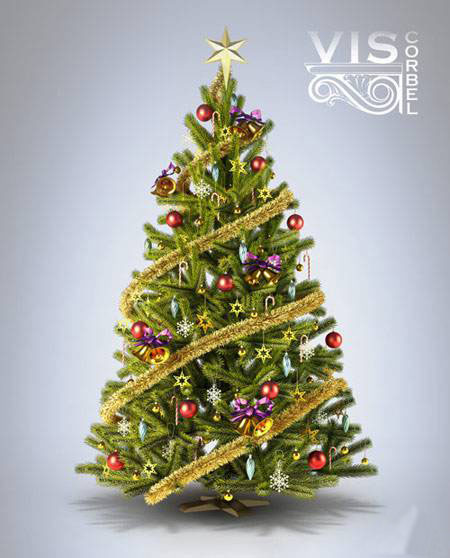 How to make a 3D Christmas Tree in 3ds Max