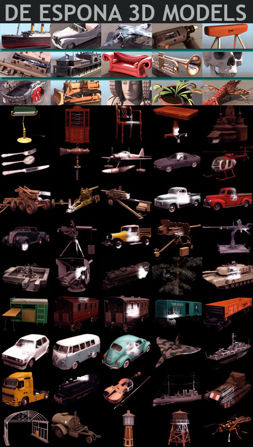 3D Models - De Espona Collection and Html Catalog