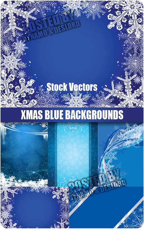 Xmas blue backgrounds - Stock Vector