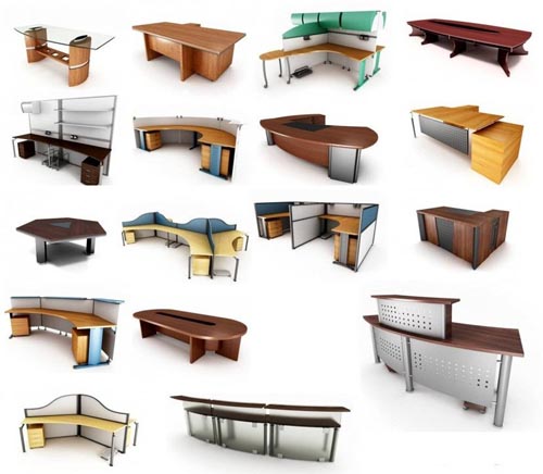 3D models for 3ds max - office furniture.