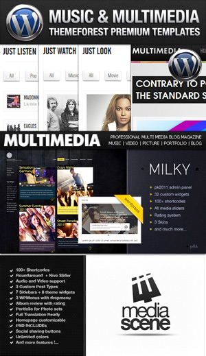 ThemeForest - Music & Multimedia Premium Wordpress Themes