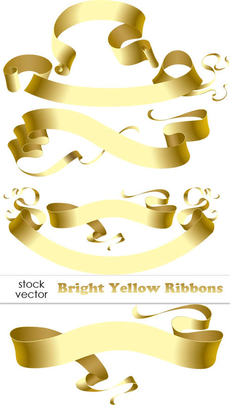 Stock Vectors - Bright Yellow Ribbons