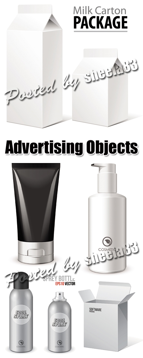 Blank Advertising Package Vector