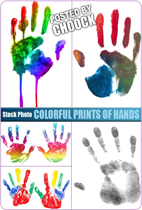 Разноцветные отпечатки рук | Colorful prints of hands