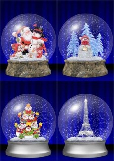 Template for Photoshop - Snow Ball. 6 PSD - 1748 ? 2480
