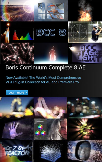 Boris Continuum Complete 8 AE 8.0.1 for Adobe After Effects CS3,CS4,CS5 (x86/x64)