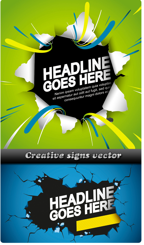 Creative signs vectors
