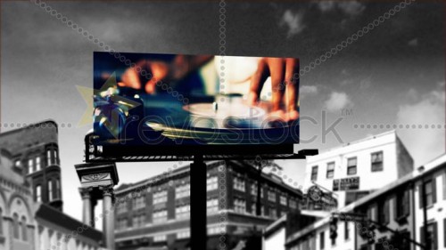 New Project After Effects with billboards in the city