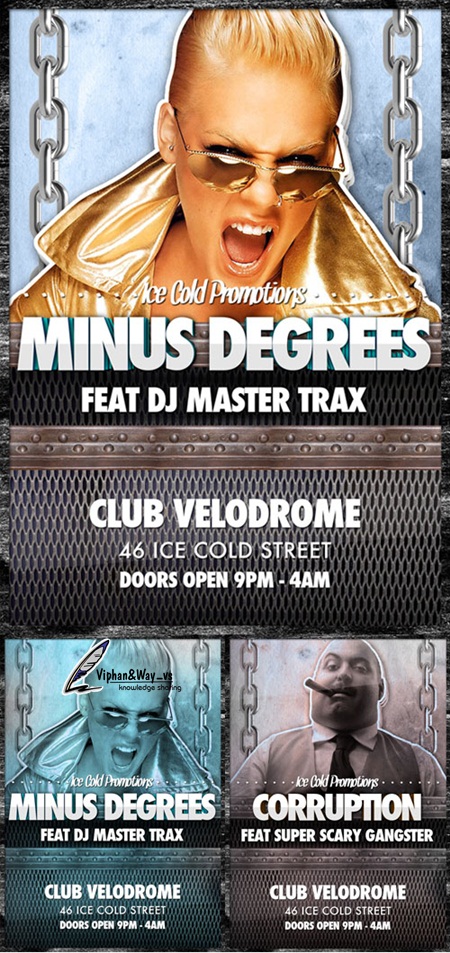 Minus Degrees Ice Cold Flyer Template