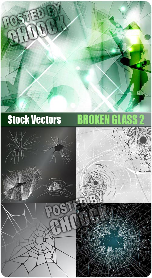 Broken glass 2 - Stock Vector