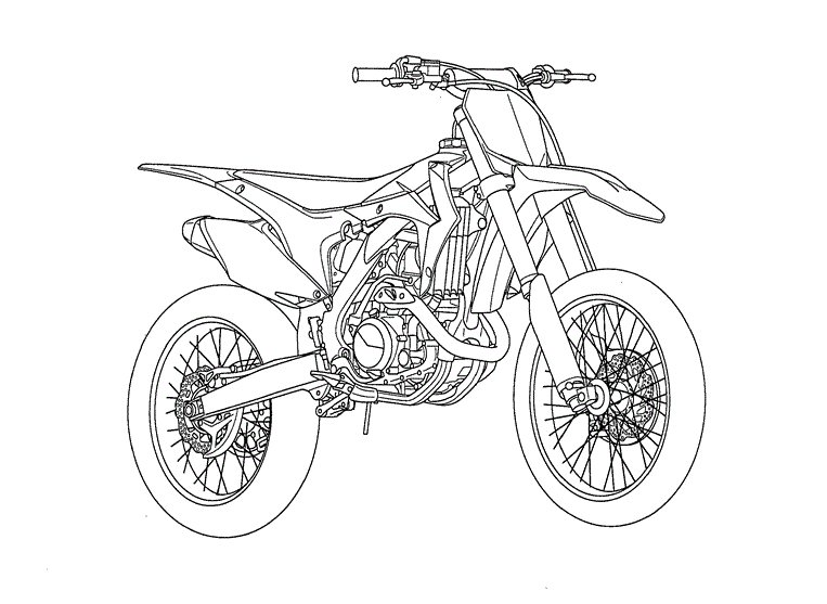 Эскизы кроссового мотоцикла Honda CRF450R 2013
