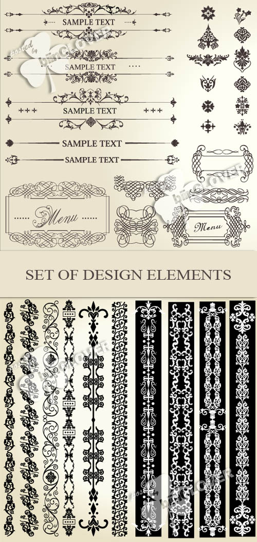 Set of design elements 0121