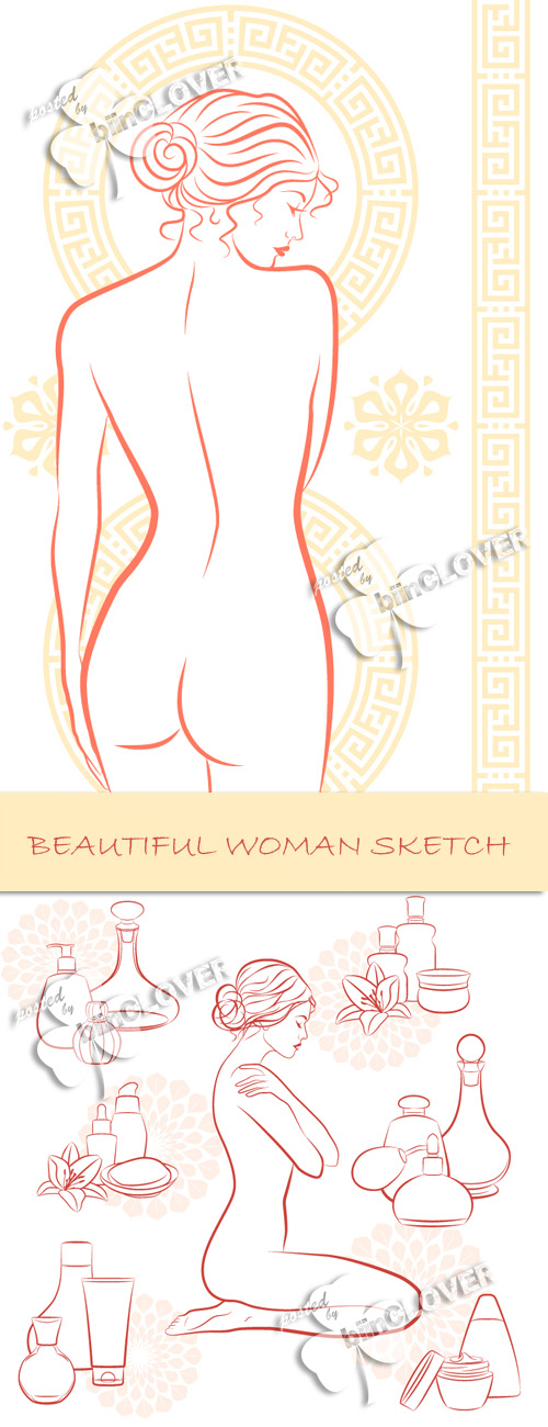 Beautiful woman sketch 0125