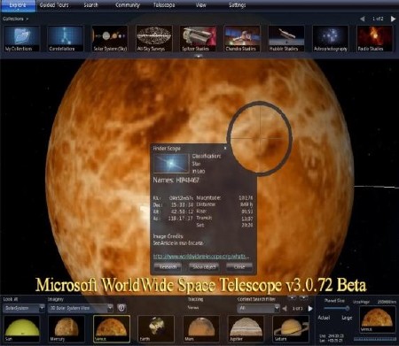 Microsoft WorldWide Space Telescope v3.0.72 Beta